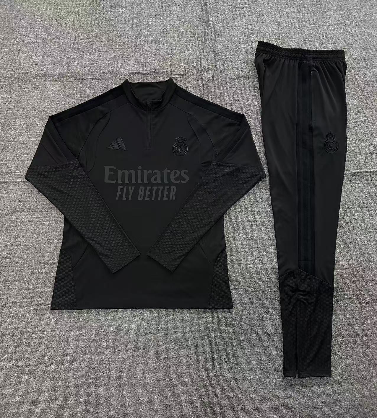 REAL MADRID BLACK TRACKSUIT