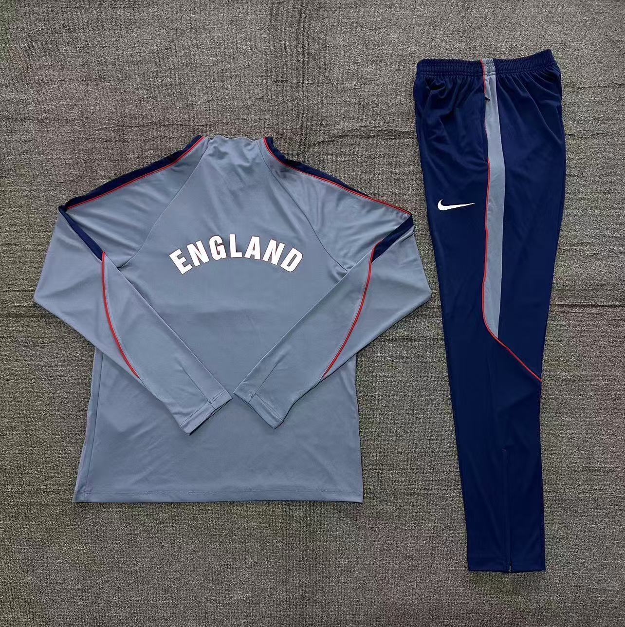 ENGLAND GREY AND NAVY TRACKSUIT