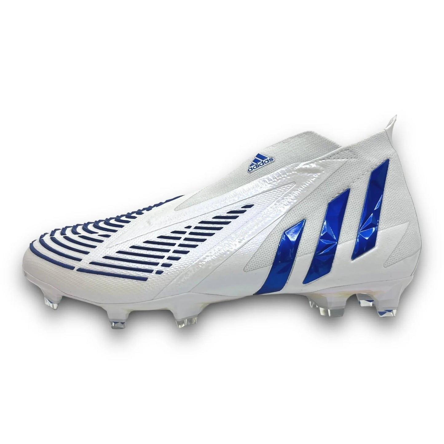 PREDATOR EDGE+ FG FOOTBALL BOOTS WHITE BLUE